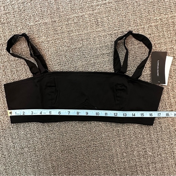 Danielle Bernstein Women's Bra Tank Crop Top SZ 6 Black - Picture 10 of 11